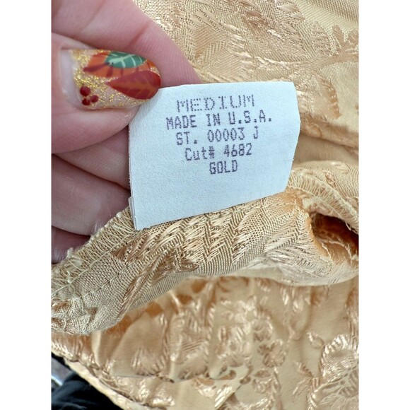 VINTAGE 90's Victoria Secret Gold Full Length Robe USA Made With Pockets MEDIUM - Picture 11 of 11
